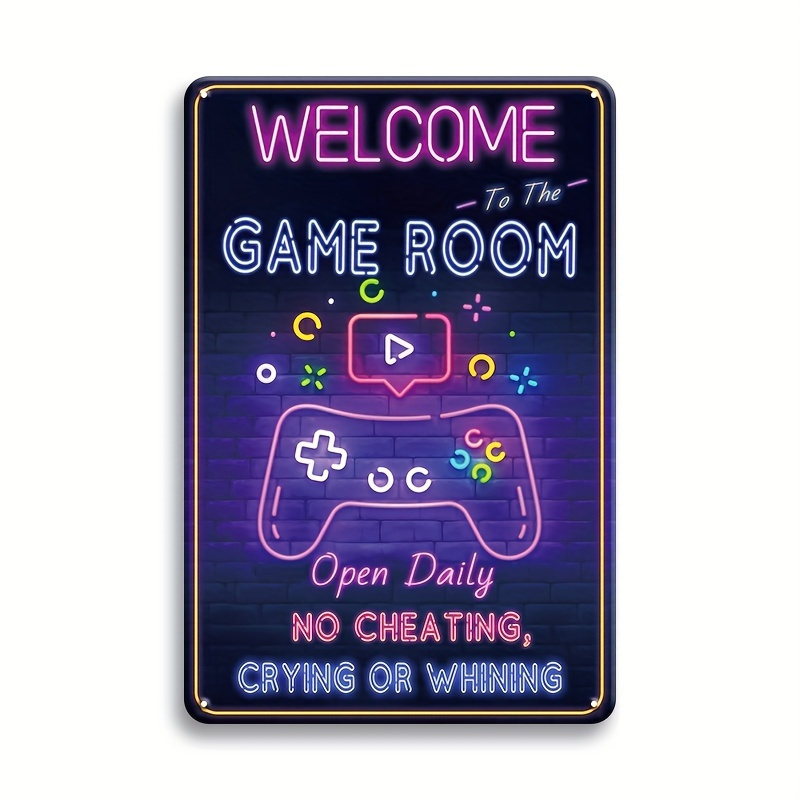 Retro Gaming Theme - Welcome to the Game Room Metal