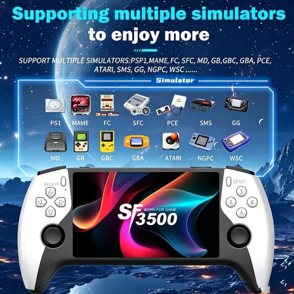 Retro Gaming Handheld Console - SF3500 5 inch Handheld Game Console