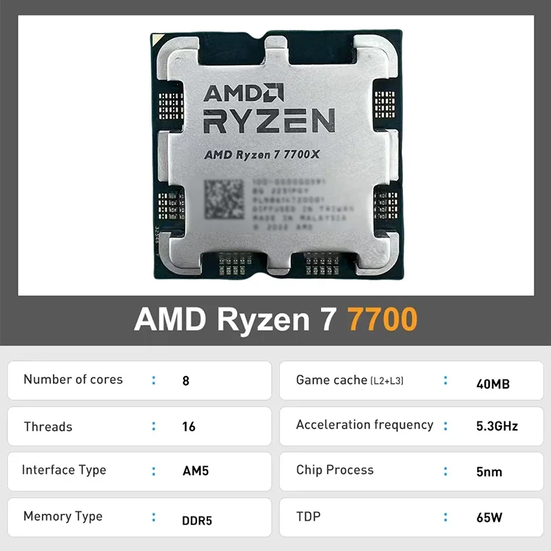 AMD Ryzen 7 7700 R7 7700 CPU 8 - đánh giá và giá Amd Cpu Ryzen 7