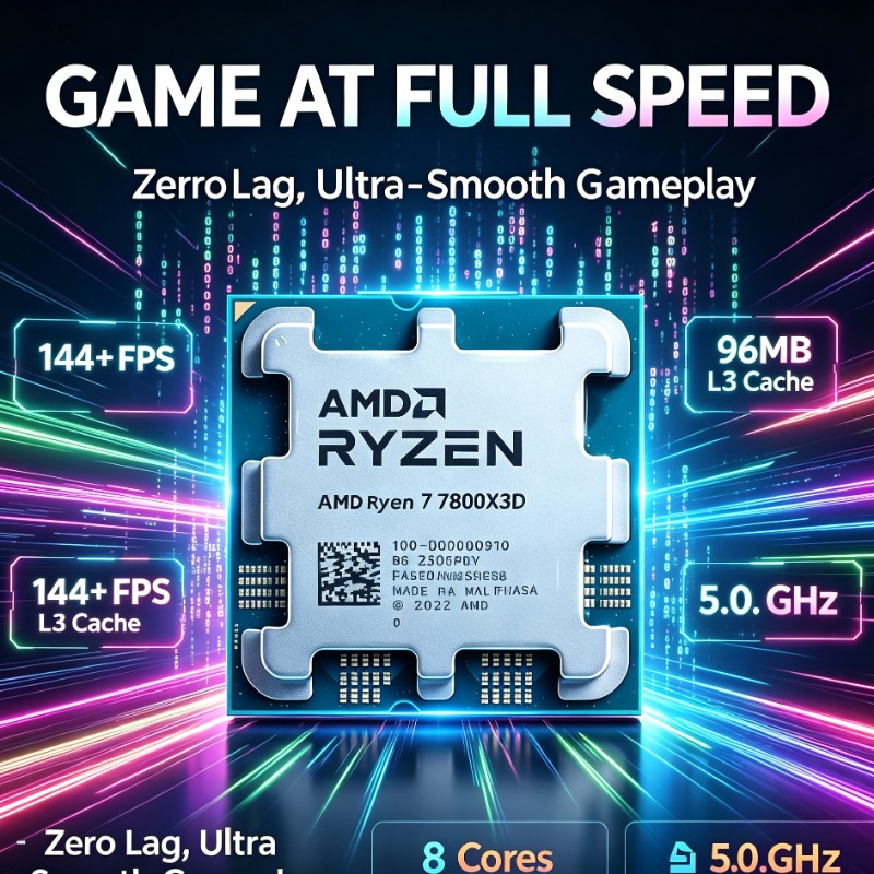Ryzen 7 7800X3D Gaming CPU 8‑C - đánh giá và giá Amd Cpu Ryzen 7