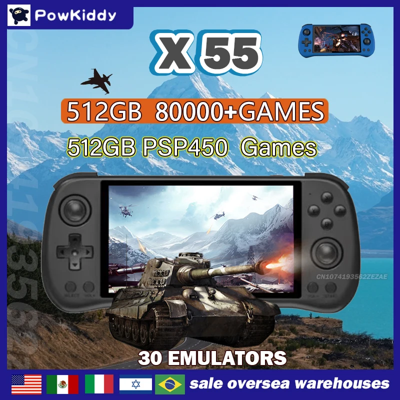 80000Games 512G POWKIDDY X55 5 - đánh giá và giá Retro Gaming Theme