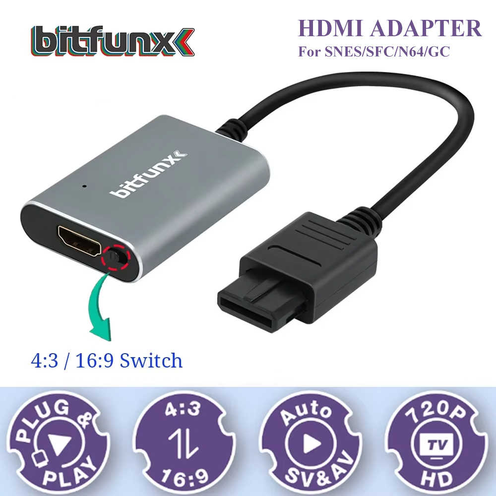 Bitfunx 720P Svideo / AV To HD - đánh giá và giá Retro Handheld Console