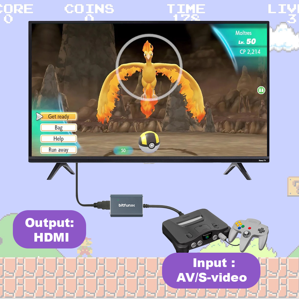 Bitfunx 720P Svideo / AV To HD - đánh giá và giá Retro Handheld Console
