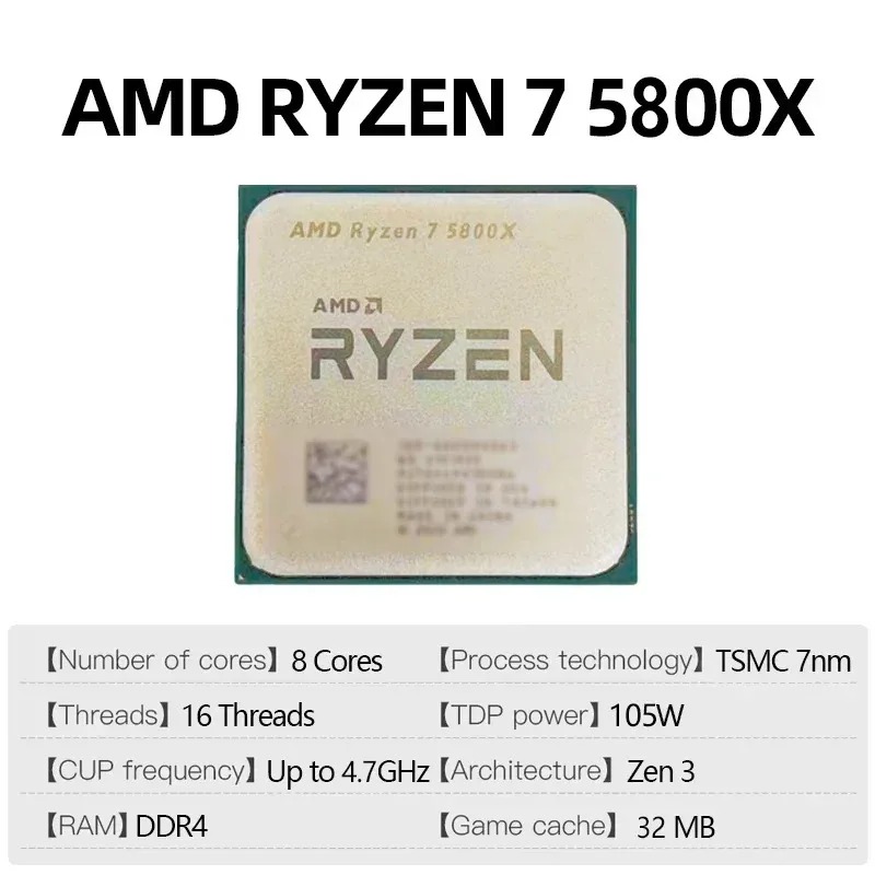 AMD Ryzen 7 5800X GHz, AM4 Soc - đánh giá và giá Amd Cpu Ryzen 7