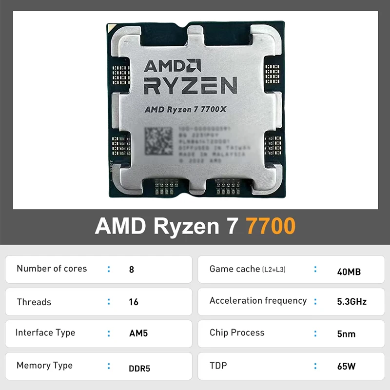 AMD Ryzen 7 7700 8-Core 16-Thr - đánh giá và giá Amd Cpu Ryzen 7